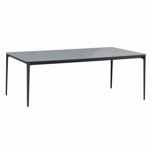 ΤΡΑΠΕΖΙ ΤΡΑΠΕΖΑΡΙΑΣ STAD HM6558.01 ΓΚΡΙ ΑΛΟΥΜΙΝΙΟ & SINTERED STONE TOP 220x100x74Υεκ