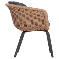 Σετ-2Τεμ.ΠΟΛΥΘΡΟΝΑ VICTUS HM6559.01 ΑΛΟΥΜΙΝΙΟ & OLEFIN ΓΚΡΙ-TWIST WICKER 60x62x76Yεκ