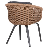 Σετ-2Τεμ.ΠΟΛΥΘΡΟΝΑ VICTUS HM6559.01 ΑΛΟΥΜΙΝΙΟ & OLEFIN ΓΚΡΙ-TWIST WICKER 60x62x76Yεκ