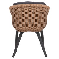 Σετ-2Τεμ.ΠΟΛΥΘΡΟΝΑ VICTUS HM6559.01 ΑΛΟΥΜΙΝΙΟ & OLEFIN ΓΚΡΙ-TWIST WICKER 60x62x76Yεκ