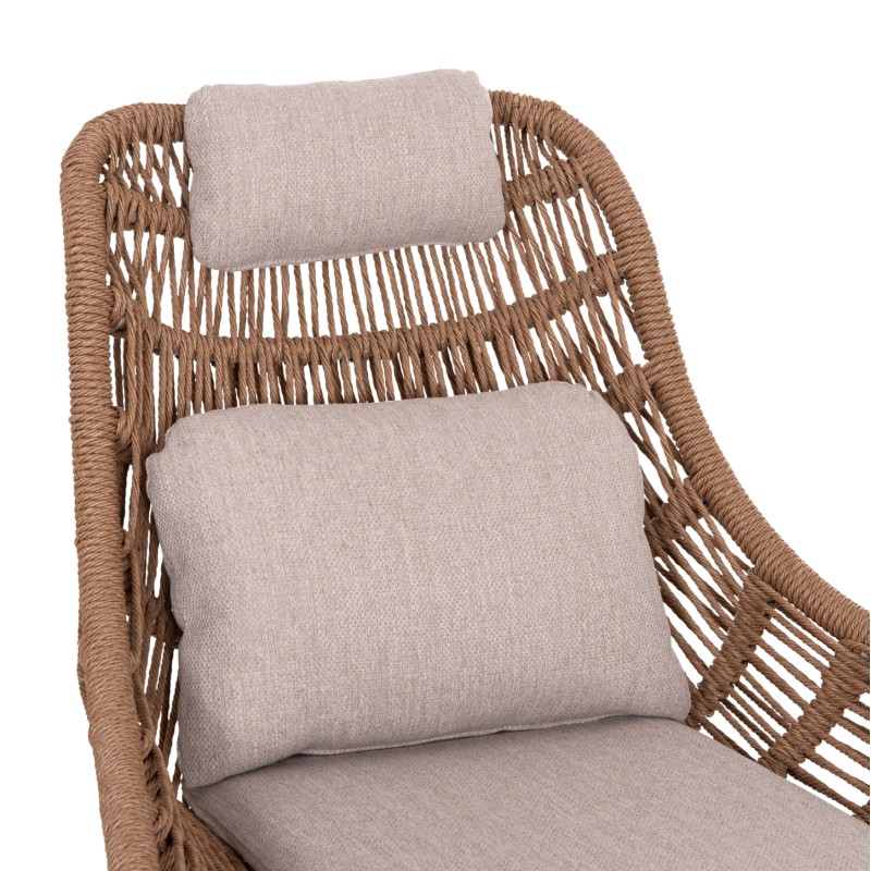 ΠΟΛΥΘΡΟΝΑ LOUNGE ΜΕ ΥΠΟΠΟΔΙΟ REMVAZZO HM6561.02 ΑΛΟΥΜΙΝΙΟ ΜΠΕΖ--WICKER 90x85x96Υεκ