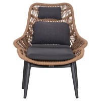 ΠΟΛΥΘΡΟΝΑ LOUNGE ΜΕ ΥΠΟΠΟΔΙΟ REMVAZZO HM6561.01 ΑΛΟΥΜΙΝΙΟ ΓΚΡΙ--WICKER 90x85x96Υεκ