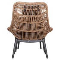 ΠΟΛΥΘΡΟΝΑ LOUNGE ΜΕ ΥΠΟΠΟΔΙΟ REMVAZZO HM6561.01 ΑΛΟΥΜΙΝΙΟ ΓΚΡΙ--WICKER 90x85x96Υεκ