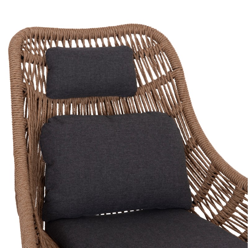 ΠΟΛΥΘΡΟΝΑ LOUNGE ΜΕ ΥΠΟΠΟΔΙΟ REMVAZZO HM6561.01 ΑΛΟΥΜΙΝΙΟ ΓΚΡΙ--WICKER 90x85x96Υεκ
