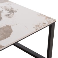 ΤΡΑΠΕΖΙ ΣΑΛΟΝΙΟΥ 2ΤΜΧ TERREN HM18365.01 ΜΕΤΑΛΛΟ--SINTERED STONE PANDORA 120x70x45Υεκ