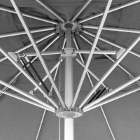 ΕΠΑΓΓΕΛΜΑΤΙΚΗ ΟΜΠΡΕΛΑ ΑΛΟΥΜΙΝΙΟΥ 5x5m POLLIN HM6606.01 ΑΚΡΥΛΙΚΟ ΠΑΝΙ ΓΚΡΙ