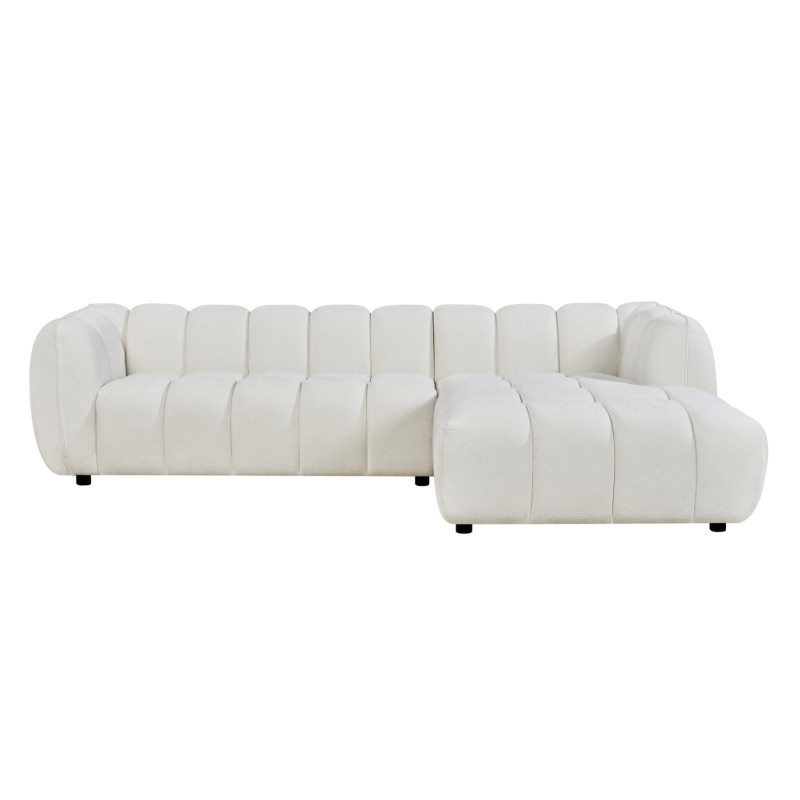 ΚΑΝΑΠΕΣ ΓΩΝΙΑ (ΔΕΞΙΑ) LYKKE HM3326.02R ΕΚΡΟΥ ΥΦΑΣΜΑ 280x89-165(η γωνία)x70Υεκ