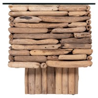 ΤΡΑΠΕΖΙ ΣΑΛΟΝΙΟΥ ΟΡΘΟΓΩΝΙΟ SPARROW HM18366 DRIFTWOOD--ΓΥΑΛΙ 105x45x47Υεκ.