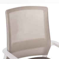 Σετ-2Τεμ.ΚΑΡΕΚΛΑ ΕΠΙΣΚΕΠΤΗ CASTER HM1228.02 ΛΕΥΚΟ ΜΕΤΑΛΛΟ/PP--ΑΝΟΙΧΤΟ ΓΚΡΙ MESH 58x56x93Υεκ