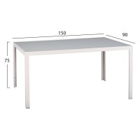 ΣΕΤ ΤΡΑΠΕΖΑΡΙΑΣ 7ΤΜΧ BERG HM10876.03 ΤΡΑΠΕΖΙ ΜΕΤΑΛ.ΛΕΥΚΟ--ΚΑΡΕΚΛΕΣ ΑΛΟΥΜΙΝΙΟΥ