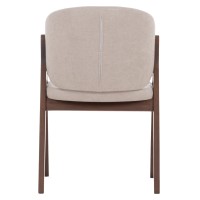 Σετ-2Τεμ.ΚΑΡΕΚΛΑ HANA HM9746.11 RUBBERWOOD ΣΕ ΚΑΡΥΔΙ ΧΡΩΜΑ-ΜΠΕΖ ΥΦΑΣΜΑ 55,5x60x85Yεκ.