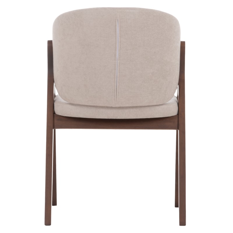 Σετ-2Τεμ.ΚΑΡΕΚΛΑ HANA HM9746.11 RUBBERWOOD ΣΕ ΚΑΡΥΔΙ ΧΡΩΜΑ-ΜΠΕΖ ΥΦΑΣΜΑ 55,5x60x85Yεκ.