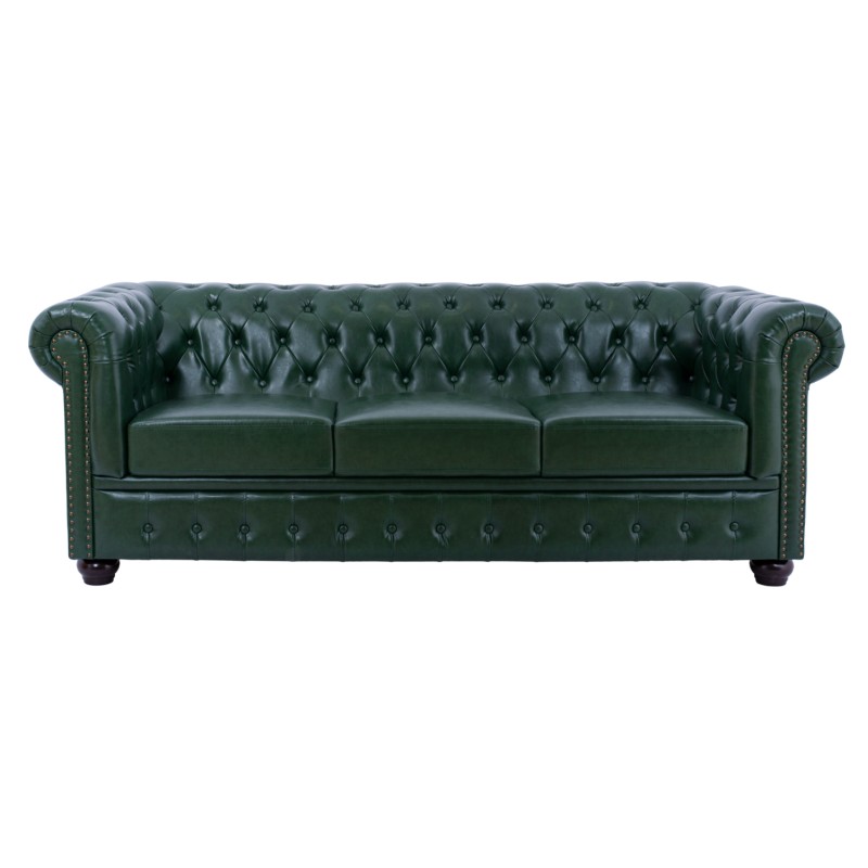ΣΕΤ ΣΑΛΟΝΙ 3ΤΜΧ MOBAR HM10912.08 PU ΔΕΡΜΑ Τ.CHESTERFIELD ΚΥΠΑΡΙΣΣΙ