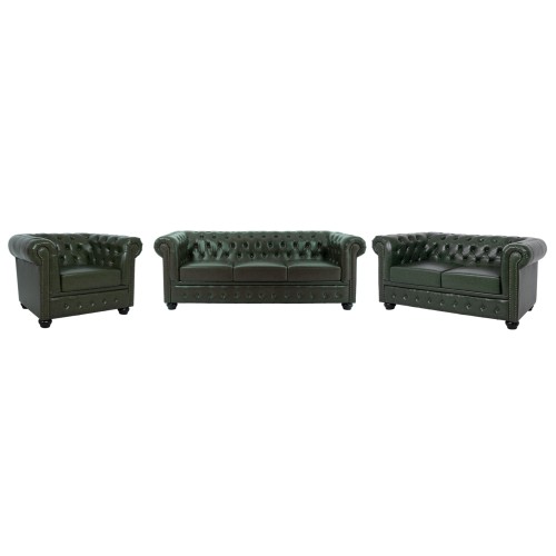 ΣΕΤ ΣΑΛΟΝΙ 3ΤΜΧ MOBAR HM10912.08 PU ΔΕΡΜΑ Τ.CHESTERFIELD ΚΥΠΑΡΙΣΣΙ