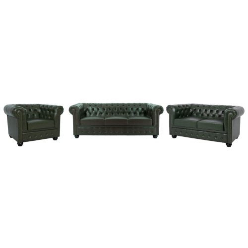 ΣΕΤ ΣΑΛΟΝΙ 3ΤΜΧ MOBAR HM10912.08 PU ΔΕΡΜΑ Τ.CHESTERFIELD ΚΥΠΑΡΙΣΣΙ