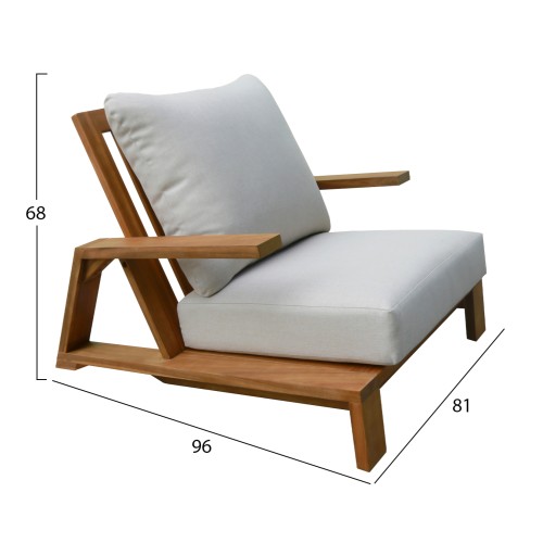 ΠΟΛΥΘΡΟΝΑ LOUNGE MIREX HM6641 ΞΥΛΟ ΑΚΑΚΙΑΣ ΦΥΣΙΚΟ-ΕΚΡΟΥ ΜΑΞΙΛΑΡΙΑ 80x96x62Υεκ