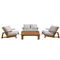 ΣΕΤ ΣΑΛΟΝΙ LOUNGE 4ΤΜΧ MIREX HM6521 ΞΥΛΟ ΑΚΑΚΙΑΣ--ΠΟΛΥΕΣΤΕΡΙΚΑ ΜΑΞΙΛΑΡΙΑ ΕΚΡΟΥ