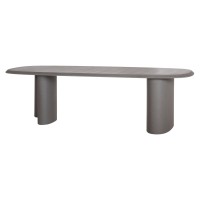 ΤΡΑΠΕΖΙ ΤΡΑΠΕΖΑΡΙΑΣ FIBER CEMENT ΟΒΑΛ GLEN HM6598.01 ΓΚΡΙ 260x95x75Υεκ
