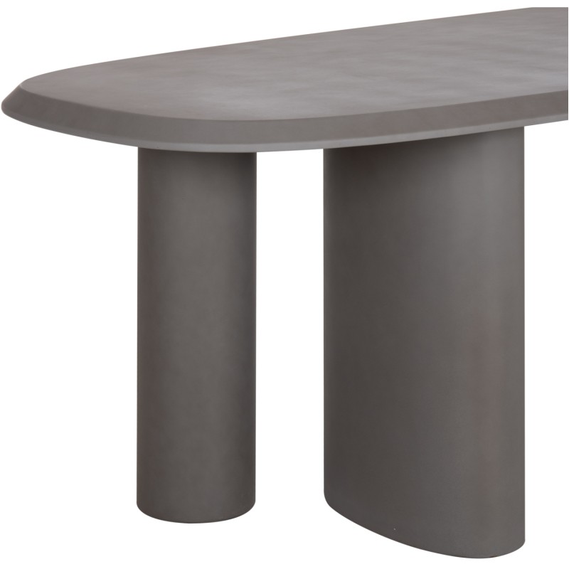 ΤΡΑΠΕΖΙ ΤΡΑΠΕΖΑΡΙΑΣ FIBER CEMENT ΟΒΑΛ GLEN HM6598.01 ΓΚΡΙ 260x95x75Υεκ