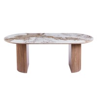 ΤΡΑΠΕΖΙ ΟΒΑΛ MARBLEX HM18428 ΚΕΡΑΜΙΚΟ TOP ΣΕ PANDORA--MDF ΠΟΔΙΑ 210x100x77Υεκ