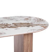 ΤΡΑΠΕΖΙ ΟΒΑΛ MARBLEX HM18428 ΚΕΡΑΜΙΚΟ TOP ΣΕ PANDORA--MDF ΠΟΔΙΑ 210x100x77Υεκ