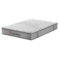 ΚΡΕΒΑΤΙ ΔΙΠΛΟ ΜΕ ΣΤΡΩΜΑ KENDRA HM10762 ΓΚΡΙ ΥΦΑΣΜΑ--ΓΙΑ ΣΤΡΩΜΑ 150x200εκ