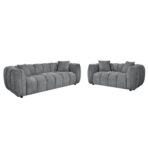 ΣΕΤ ΣΑΛΟΝΙ 3ΘΕΣΙΟΣ & 2ΘΕΣΙΟΣ LYKKE HM10812.01 ΓΚΡΙ ΥΦΑΣΜΑ