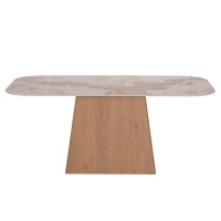 ΤΡΑΠΕΖΙ ΤΡΑΠΕΖΑΡΙΑΣ NORDU HM18414 MDF ΒΑΣΗ ΣΕ ΦΥΣΙΚΟ--ΚΕΡΑΜΙΚΟ TOP 180x90x76Υεκ.