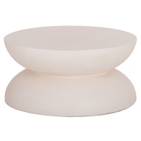 ΤΡΑΠΕΖΙ ΣΑΛΟΝΙΟΥ ANNA HM18158.02 FIBER CEMENT ΣΕ ΛΕΥΚΟ--Φ92x44.5Υεκ