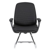 ΚΑΡΕΚΛΑ ΕΠΙΣΚΕΠΤΗ VELUM-s HM1235.01 ΜΑΥΡO PU--ΒΑΣΗ ΧΡΩΜΙΟΥ 71x60x100Υεκ.
