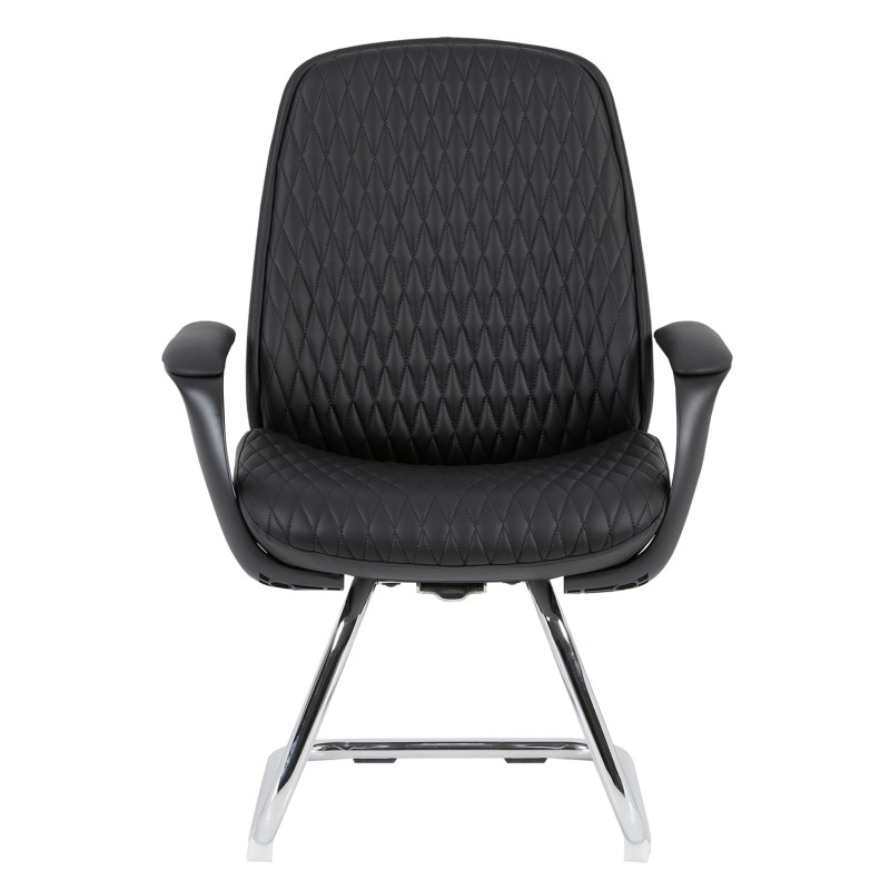 ΚΑΡΕΚΛΑ ΕΠΙΣΚΕΠΤΗ VELUM-s HM1235.01 ΜΑΥΡO PU--ΒΑΣΗ ΧΡΩΜΙΟΥ 71x60x100Υεκ.