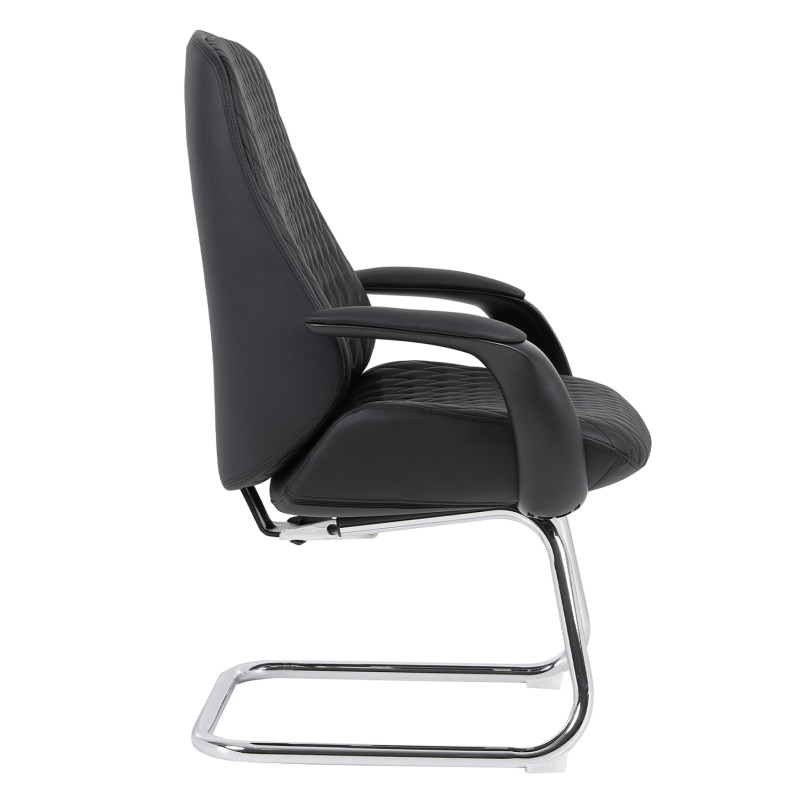ΚΑΡΕΚΛΑ ΕΠΙΣΚΕΠΤΗ VELUM-s HM1235.01 ΜΑΥΡO PU--ΒΑΣΗ ΧΡΩΜΙΟΥ 71x60x100Υεκ.