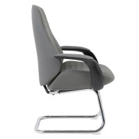 ΚΑΡΕΚΛΑ ΕΠΙΣΚΕΠΤΗ VELUM-s HM1235.10 ΓΚΡΙ PU--ΒΑΣΗ ΧΡΩΜΙΟΥ 71x60x100Υεκ.