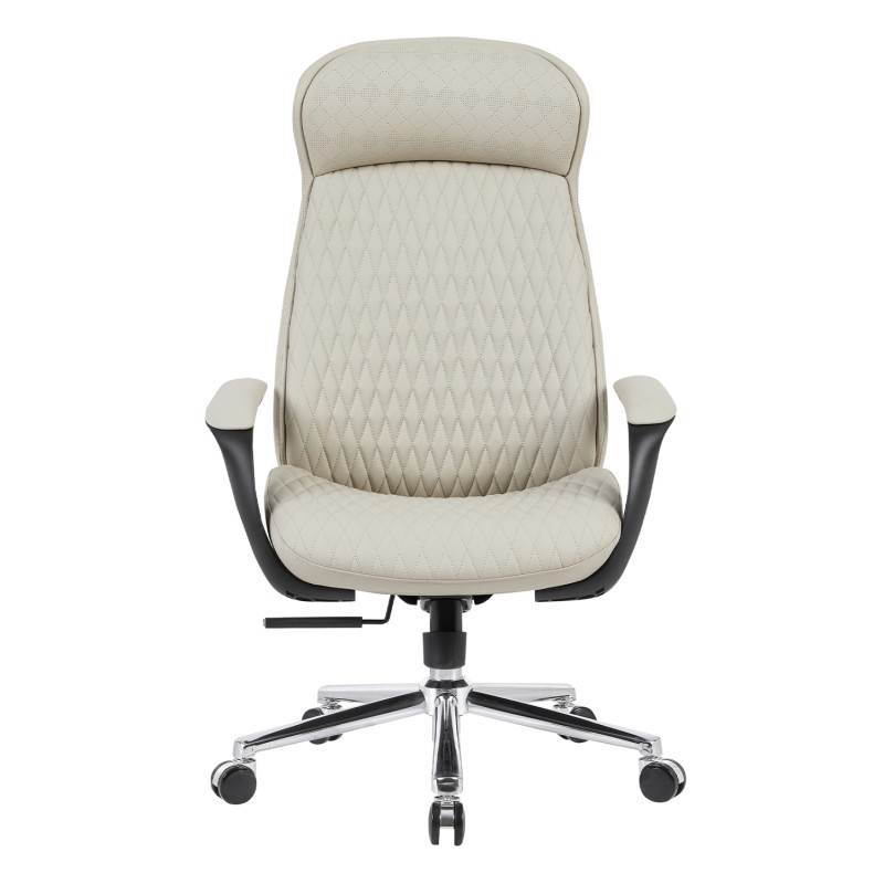 ΚΑΡΕΚΛΑ ΓΡΑΦΕΙΟΥ PREMIUM VELUM HM1233.02 ΜΠΕΖ PU--ΒΑΣΗ ΧΡΩΜΙΟΥ 71x69x116-122Υεκ.