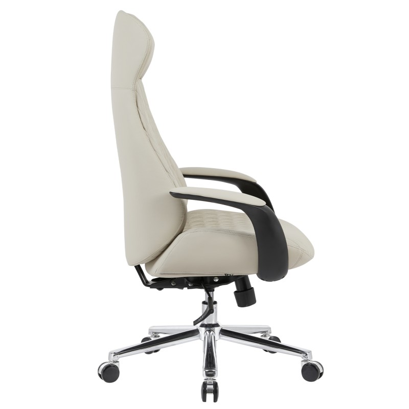 ΚΑΡΕΚΛΑ ΓΡΑΦΕΙΟΥ PREMIUM VELUM HM1233.02 ΜΠΕΖ PU--ΒΑΣΗ ΧΡΩΜΙΟΥ 71x69x116-122Υεκ.
