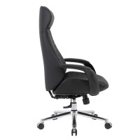 ΚΑΡΕΚΛΑ ΓΡΑΦΕΙΟΥ PREMIUM VELUM HM1233.01 ΜΑΥΡΟ PU--ΒΑΣΗ ΧΡΩΜΙΟΥ 71x69x116-122Υεκ.