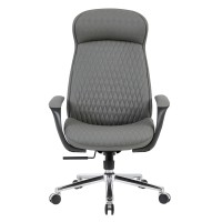 ΚΑΡΕΚΛΑ ΓΡΑΦΕΙΟΥ PREMIUM VELUM HM1233.10 ΓΚΡΙ PU--ΒΑΣΗ ΧΡΩΜΙΟΥ 71x69x116-122Υεκ.