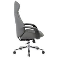 ΚΑΡΕΚΛΑ ΓΡΑΦΕΙΟΥ PREMIUM VELUM HM1233.10 ΓΚΡΙ PU--ΒΑΣΗ ΧΡΩΜΙΟΥ 71x69x116-122Υεκ.