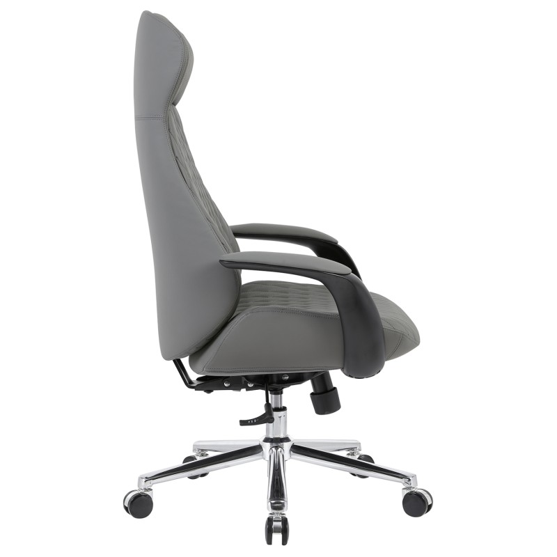 ΚΑΡΕΚΛΑ ΓΡΑΦΕΙΟΥ PREMIUM VELUM HM1233.10 ΓΚΡΙ PU--ΒΑΣΗ ΧΡΩΜΙΟΥ 71x69x116-122Υεκ.