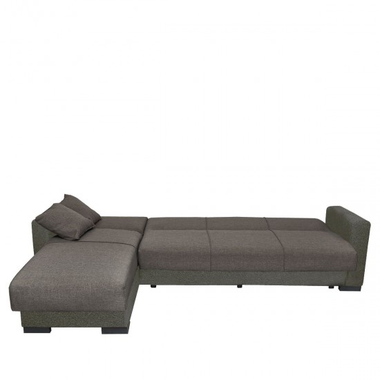 Καναπές Κρεβάτι Γωνιακός ArteLibre JOSE Γκρι 270x150x86cm