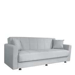 Καναπές Κρεβάτι ArteLibre AMETHYST Τριθέσιος Ανοιχτό Γκρι 214x78x78cm