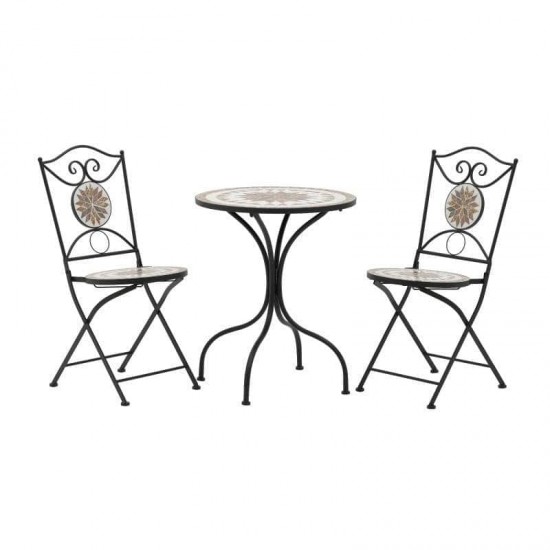 Inart Σετ Τραπέζι Με 2 Καρέκλες 0x0x0cm 3-50-238-0004