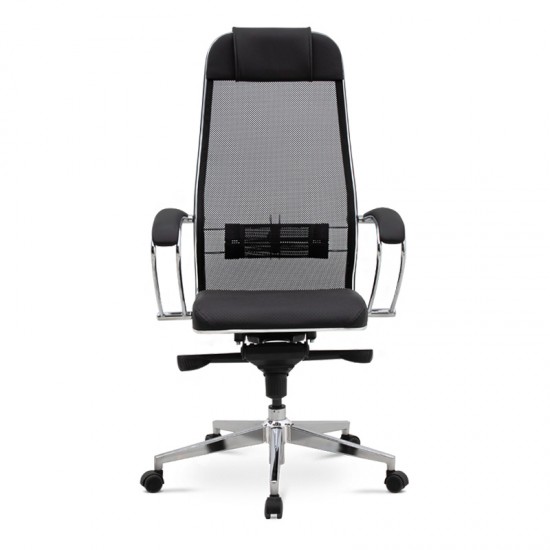 Καρέκλα γραφείου εργονομική Samurai-1 Megapap με ύφασμα Mesh σε μαύρο 70x70x124/134εκ.