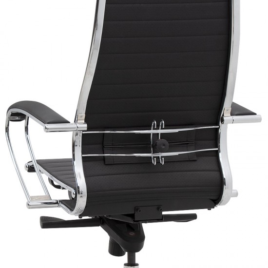 Καρέκλα γραφείου εργονομική Samurai-3 Megapap από τεχνόδερμα σε μαύρο 70x70x124/134εκ.