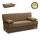 Καναπές - κρεβάτι Victor Megapap τριθέσιος βελούδινος με αποθηκευτικό χώρο σε σκούρο καφέ 190x84x90εκ.