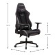 Καρέκλα γραφείου gaming - επαγγελματική Sniper Megapap υφασμάτινη σε μαύρο - γκρι 74x57x140εκ.