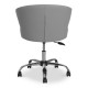 Καρέκλα εργασίας Koket Megapap από τεχνόδερμα χρώμα γκρι 62x53x81εκ.