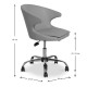 Καρέκλα εργασίας Koket Megapap από τεχνόδερμα χρώμα γκρι 62x53x81εκ.
