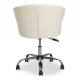 Καρέκλα εργασίας Koket Megapap από τεχνόδερμα χρώμα λευκό 62x53x81εκ.