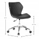 Καρέκλα εργασίας Kuga Oxo Megapap από τεχνόδερμα χρώμα μαύρο 64x64x81εκ.
